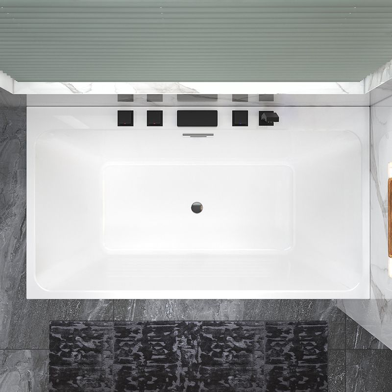 Back to Wall Soaking Bathtub Modern Rectangular Antique Finish Bathtub Clearhalo 'Bathroom Remodel & Bathroom Fixtures' 'Bathtubs' 'Home Improvement' 'home_improvement' 'home_improvement_bathtubs' 'Showers & Bathtubs' 1200x1200_e98098f2-4aec-4d4b-a6b7-993b19ee9cb5
