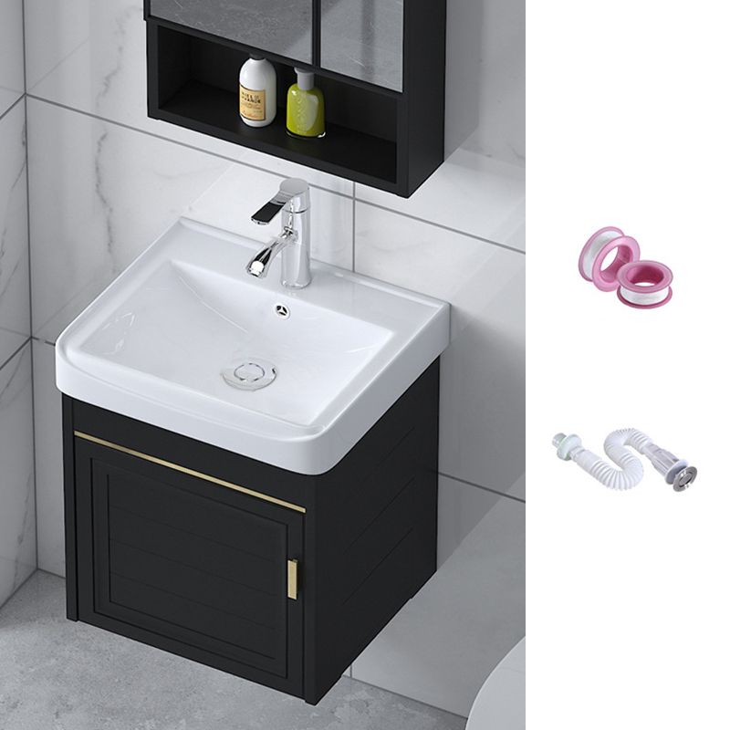 Ceramic Sink Vanity Glam Wall-Mounted Bathroom Vanity for Bathroom Clearhalo 'Bathroom Remodel & Bathroom Fixtures' 'Bathroom Vanities' 'bathroom_vanities' 'Home Improvement' 'home_improvement' 'home_improvement_bathroom_vanities' 1200x1200_e991b649-83a7-4cb7-a8c6-f37309183849