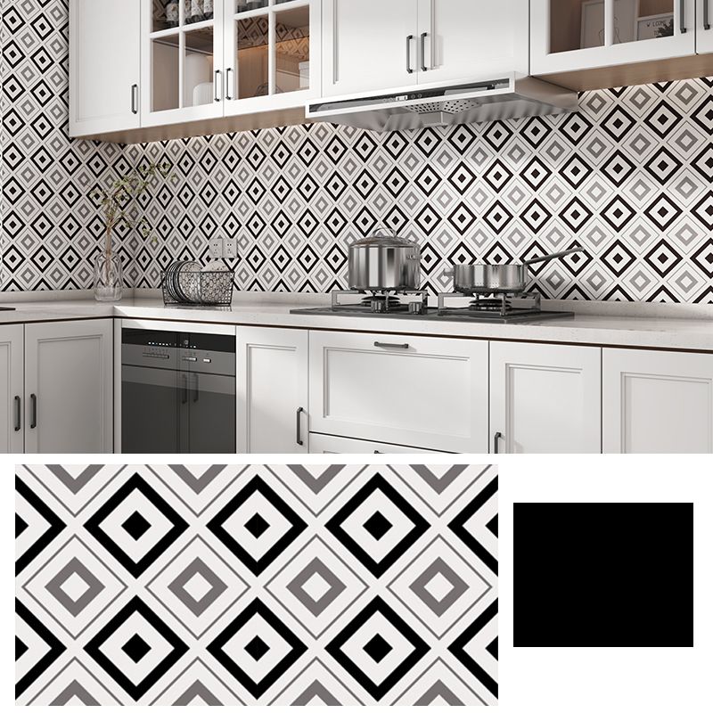Modern Style Wallpaper Kitchen Single Tile Wallpaper with Rectangle Shape Clearhalo 'Flooring 'Home Improvement' 'home_improvement' 'home_improvement_peel_stick_blacksplash' 'Peel & Stick Backsplash Tile' 'peel_stick_blacksplash' 'Walls & Ceilings' Walls and Ceiling' 1200x1200_e9a7d065-004c-426e-b3fe-383c793368a2