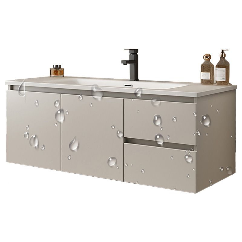 Wall Mount Bathroom Vanity Set White Wood Frame Rectangular Single Sink Scratch Resistant Clearhalo 'Bathroom Remodel & Bathroom Fixtures' 'Bathroom Vanities' 'bathroom_vanities' 'Home Improvement' 'home_improvement' 'home_improvement_bathroom_vanities' 1200x1200_e9a9adaa-e8e3-442b-a992-6ee139b4550c