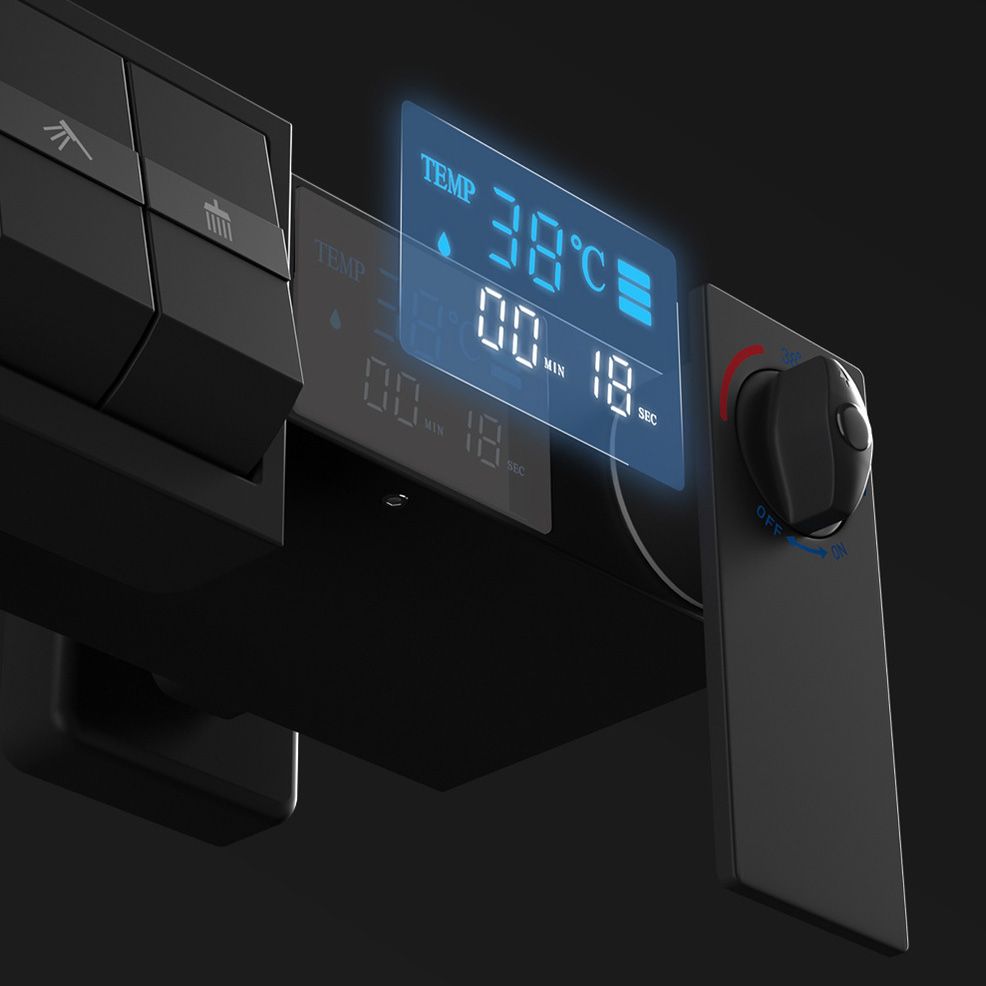 Modern Adjustable Spray Pattern Water Flow Shower Faucet Shower Hose Shower System on Wall Clearhalo 'Bathroom Remodel & Bathroom Fixtures' 'Home Improvement' 'home_improvement' 'home_improvement_shower_faucets' 'Shower Faucets & Systems' 'shower_faucets' 'Showers & Bathtubs Plumbing' 'Showers & Bathtubs' 1200x1200_e9c8050d-d1ae-4ffd-a2e4-1a13377ca302