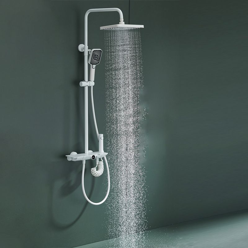 Modern Shower Trim Brass Temperature Control Wall Mounted Shower System Clearhalo 'Bathroom Remodel & Bathroom Fixtures' 'Home Improvement' 'home_improvement' 'home_improvement_shower_faucets' 'Shower Faucets & Systems' 'shower_faucets' 'Showers & Bathtubs Plumbing' 'Showers & Bathtubs' 1200x1200_e9ddd8a0-758e-4681-9353-d414896b7f05