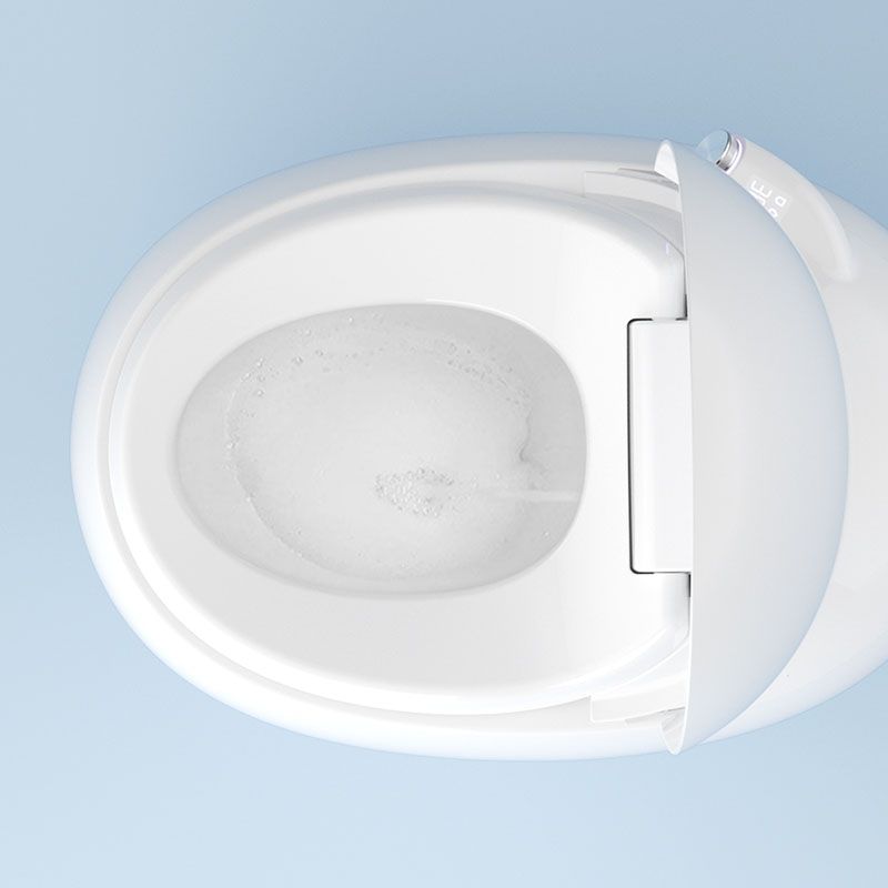 White Egg Shaped Electronic Elongated Toilet Floor Standing Bidet Clearhalo 'Bathroom Remodel & Bathroom Fixtures' 'Bidets' 'Home Improvement' 'home_improvement' 'home_improvement_bidets' 'Toilets & Bidets' 1200x1200_e9f18c13-5a57-4ffe-ad3c-01023b2cdc54