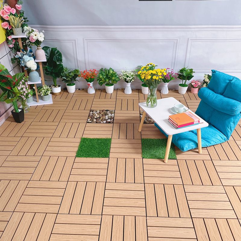 Modern Style Wood Flooring Anti-corrosion Square Outdoor Wood Flooring Clearhalo 'Flooring 'Hardwood Flooring' 'hardwood_flooring' 'Home Improvement' 'home_improvement' 'home_improvement_hardwood_flooring' Walls and Ceiling' 1200x1200_ea2e21cb-ff87-408b-9093-bcc4190301e6
