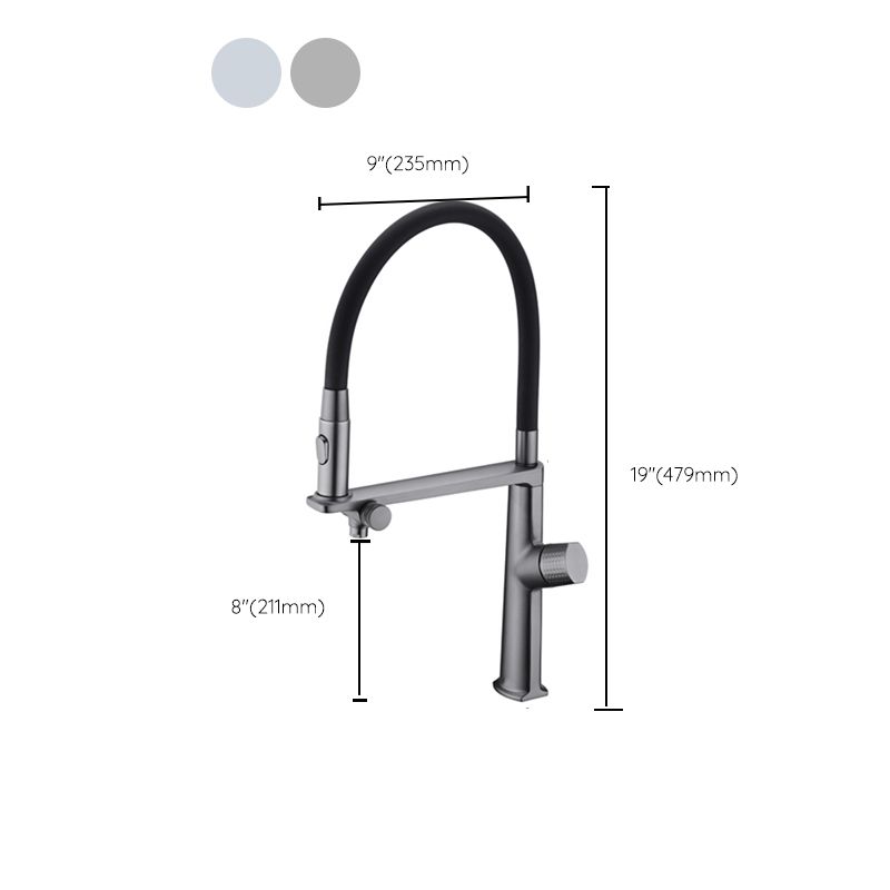 Farmhouse Spring Spout Water Filler One Handle High Arch Kitchen Faucet Clearhalo 'Home Improvement' 'home_improvement' 'home_improvement_kitchen_faucets' 'Kitchen Faucets' 'Kitchen Remodel & Kitchen Fixtures' 'Kitchen Sinks & Faucet Components' 'kitchen_faucets' 1200x1200_ea2e8ab2-7f69-4a01-bc3a-ef13619142a8