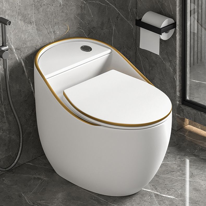 Modern Siphon Jet Toilet Bowl Round Flush Toilet with Seat for Bathroom Clearhalo 'Bathroom Remodel & Bathroom Fixtures' 'Home Improvement' 'home_improvement' 'home_improvement_toilets' 'Toilets & Bidets' 'Toilets' 1200x1200_ea375e7f-2420-4513-b1fc-6e1ee08b5f3e