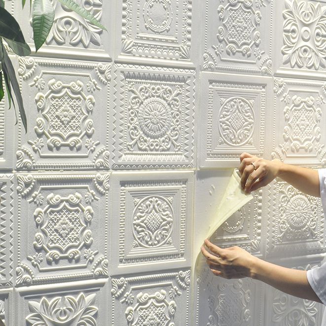 Modern Pearl Wainscoting Wall Access Panel Peel and Stick Wall Tile Set of 10 Clearhalo 'Flooring 'Home Improvement' 'home_improvement' 'home_improvement_wall_paneling' 'Wall Paneling' 'wall_paneling' 'Walls & Ceilings' Walls and Ceiling' 1200x1200_ea4cdf83-89d5-4a7d-be72-2bb7b7ae4724