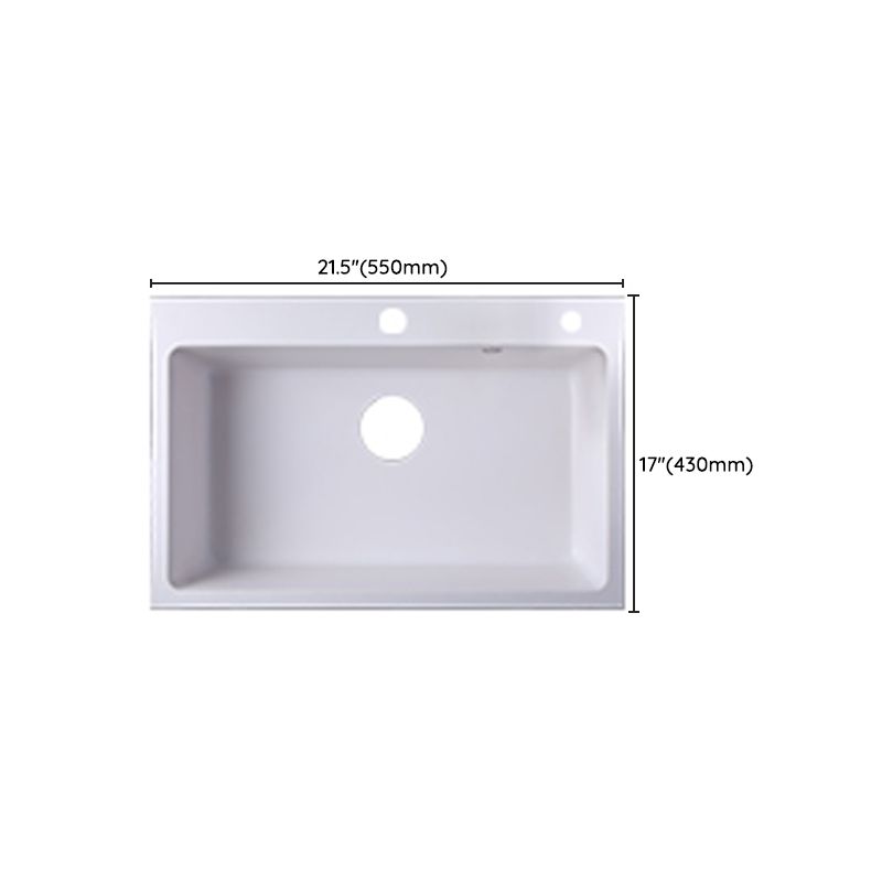 Quartz Kitchen Sink Contemporary 1-Bowl Kitchen Sink with Strainer Clearhalo 'Home Improvement' 'home_improvement' 'home_improvement_kitchen_sinks' 'Kitchen Remodel & Kitchen Fixtures' 'Kitchen Sinks & Faucet Components' 'Kitchen Sinks' 'kitchen_sinks' 1200x1200_ea69be21-5e35-4d58-9a39-ce07b243169e