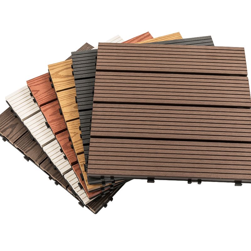 Tradition Rectangle Wood Tile Wire Brushed Brown Engineered Wood for Patio Garden Clearhalo 'Flooring 'Hardwood Flooring' 'hardwood_flooring' 'Home Improvement' 'home_improvement' 'home_improvement_hardwood_flooring' Walls and Ceiling' 1200x1200_ea7680bc-2bdc-47fd-9d0a-e6522b8a64f6