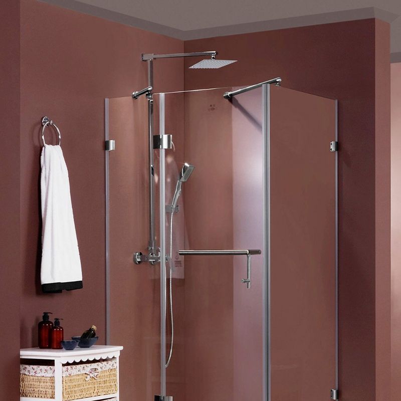 Wall Mounted Fixed Shower Head Modern Style Metal Shower Head Clearhalo 'Bathroom Remodel & Bathroom Fixtures' 'Home Improvement' 'home_improvement' 'home_improvement_shower_heads' 'Shower Heads' 'shower_heads' 'Showers & Bathtubs Plumbing' 'Showers & Bathtubs' 1200x1200_ea88df43-858a-4d22-95e6-6f22d0d584ac