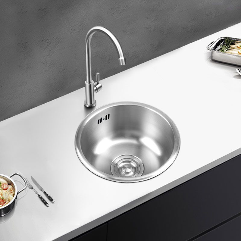 Round Stainless Steel Kitchen Sink with Drain Assembly Drop-In Sink Clearhalo 'Home Improvement' 'home_improvement' 'home_improvement_kitchen_sinks' 'Kitchen Remodel & Kitchen Fixtures' 'Kitchen Sinks & Faucet Components' 'Kitchen Sinks' 'kitchen_sinks' 1200x1200_ea978409-85a6-4972-a687-2c9d25e449cf
