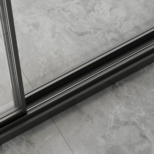 Frame Single Sliding Shower Door Transparent 8mm Tempered Shower Bath Door Clearhalo 'Bathroom Remodel & Bathroom Fixtures' 'Home Improvement' 'home_improvement' 'home_improvement_shower_tub_doors' 'Shower and Tub Doors' 'shower_tub_doors' 'Showers & Bathtubs' 1200x1200_eac033b8-e3a3-4597-ba08-24bbd3f4c324