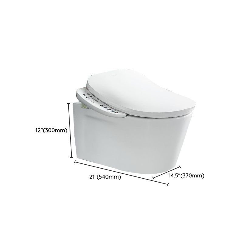 Elongated Wall Hung Toilet White Ceramic Smart Toilet Deodorizing Toilet Clearhalo 'Bathroom Remodel & Bathroom Fixtures' 'Bidets' 'Home Improvement' 'home_improvement' 'home_improvement_bidets' 'Toilets & Bidets' 1200x1200_eacf9acb-614d-459c-9dba-51d8e14c35d3