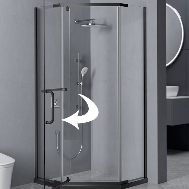Linear Sliding Double Handles Shower Enclosure Metal Semi-Frameless Shower Enclosure Clearhalo 'Bathroom Remodel & Bathroom Fixtures' 'Home Improvement' 'home_improvement' 'home_improvement_shower_stalls_enclosures' 'Shower Stalls & Enclosures' 'shower_stalls_enclosures' 'Showers & Bathtubs' 1200x1200_eade413c-f8ea-470a-bcc0-ed53676221a9
