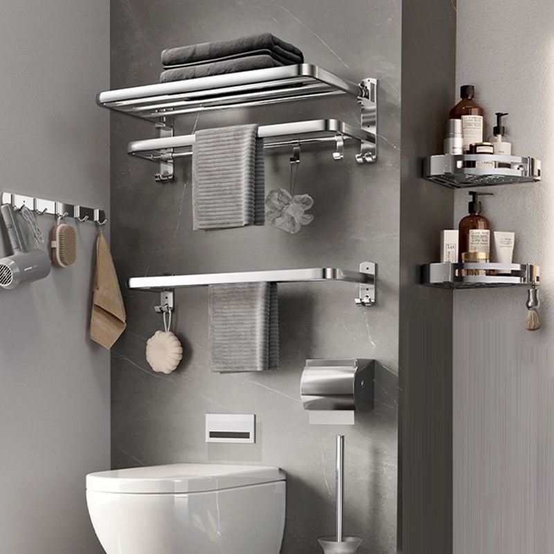 Modern Polished Chrome Bathroom Accessory Set in Stainless Steel Clearhalo 'Bathroom Hardware Sets' 'Bathroom Hardware' 'Bathroom Remodel & Bathroom Fixtures' 'bathroom_hardware_sets' 'Home Improvement' 'home_improvement' 'home_improvement_bathroom_hardware_sets' 1200x1200_eaf967f2-6a66-42aa-b321-d919ac8927dc