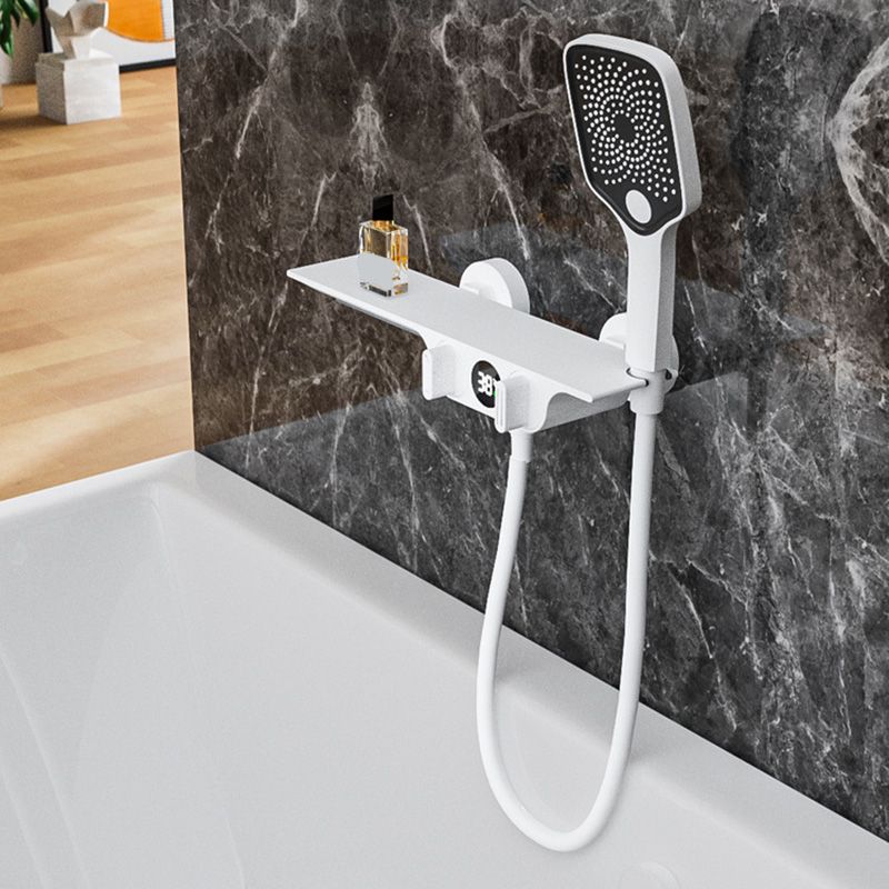 Modern Wall Mounted Faucet 2-Handle and 2-Hole Bath Faucet Trim Clearhalo 'Bathroom Remodel & Bathroom Fixtures' 'Bathtub Faucets' 'bathtub_faucets' 'Home Improvement' 'home_improvement' 'home_improvement_bathtub_faucets' 1200x1200_eafae98a-1ca2-4662-82f3-504500377eda