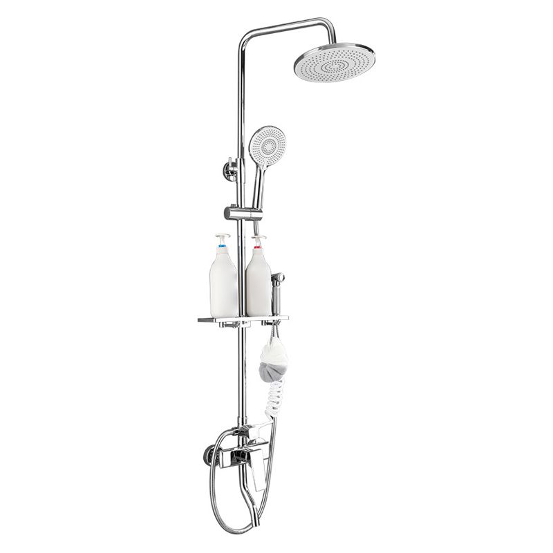 Shower Trim Round Rain Massage Jet Handheld Shower Head System Clearhalo 'Bathroom Remodel & Bathroom Fixtures' 'Home Improvement' 'home_improvement' 'home_improvement_shower_faucets' 'Shower Faucets & Systems' 'shower_faucets' 'Showers & Bathtubs Plumbing' 'Showers & Bathtubs' 1200x1200_eb1892a2-4cd5-4617-b051-a2a835c91789