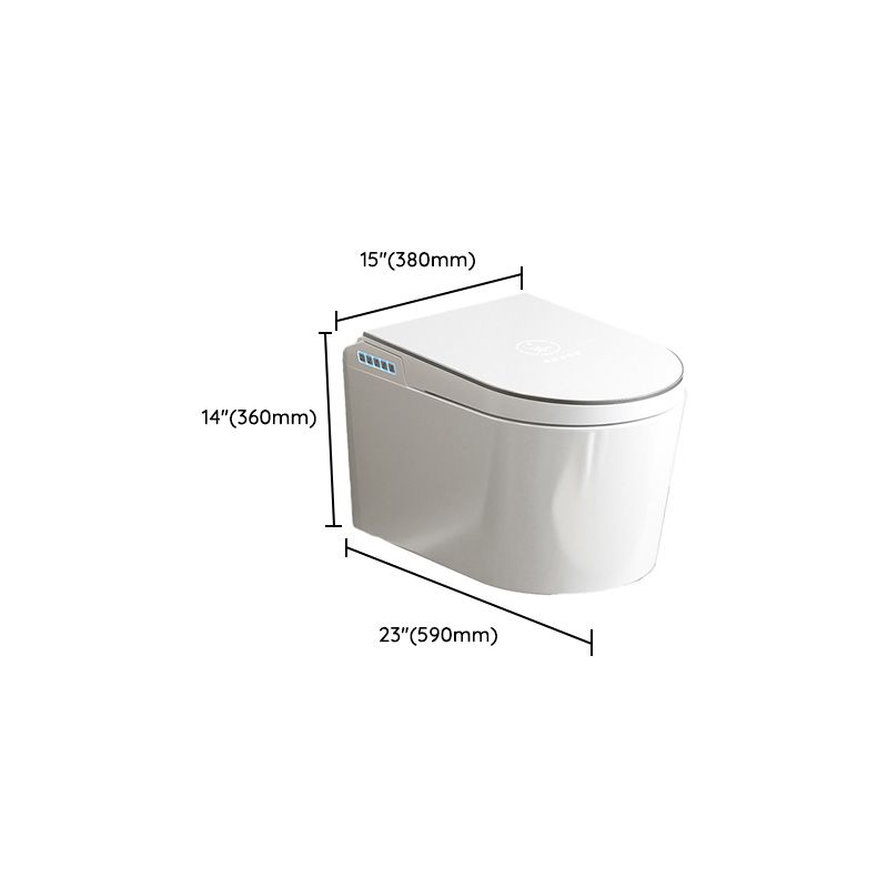 White Smart Bidet Ceramic Elongated Wall Mount with Soft Close Heated Seat Clearhalo 'Bathroom Remodel & Bathroom Fixtures' 'Bidets' 'Home Improvement' 'home_improvement' 'home_improvement_bidets' 'Toilets & Bidets' 1200x1200_eb26d767-4e34-411e-9b96-d77f11eb3bcd