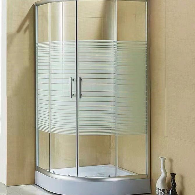 Clear Stainless Steel Shower Enclosure Framed Double Sliding Shower Kit Clearhalo 'Bathroom Remodel & Bathroom Fixtures' 'Home Improvement' 'home_improvement' 'home_improvement_shower_stalls_enclosures' 'Shower Stalls & Enclosures' 'shower_stalls_enclosures' 'Showers & Bathtubs' 1200x1200_eb315816-cf2a-4b61-9563-7cdb4f559f48