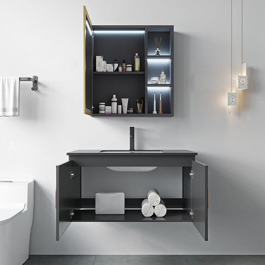Modern Style Bath Vanity Wall Mount Dirt Resistant Bath Vanity with Faucet Clearhalo 'Bathroom Remodel & Bathroom Fixtures' 'Bathroom Vanities' 'bathroom_vanities' 'Home Improvement' 'home_improvement' 'home_improvement_bathroom_vanities' 1200x1200_eb31e49c-71df-499d-be2d-5d8625d3fbb8