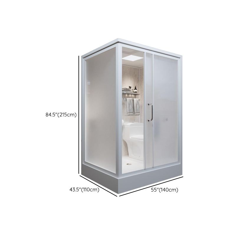 Rectangle Tempered Glass Shower Stall Semi-Frameless Shower Stall Clearhalo 'Bathroom Remodel & Bathroom Fixtures' 'Home Improvement' 'home_improvement' 'home_improvement_shower_stalls_enclosures' 'Shower Stalls & Enclosures' 'shower_stalls_enclosures' 'Showers & Bathtubs' 1200x1200_eb410095-f570-44b8-b577-e315e90383f6