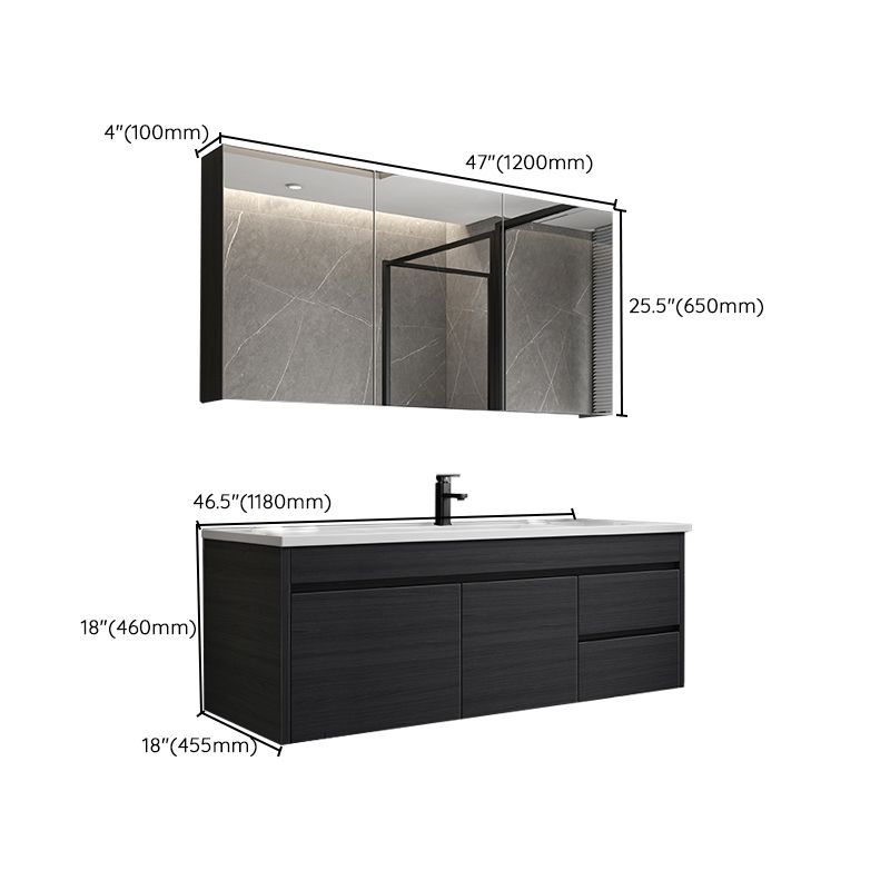 Wall Mount Bathroom Vanity Set Modern Single-Sink Bathroom Sink Vanity Clearhalo 'Bathroom Remodel & Bathroom Fixtures' 'Bathroom Vanities' 'bathroom_vanities' 'Home Improvement' 'home_improvement' 'home_improvement_bathroom_vanities' 1200x1200_eb4c136c-5eaa-417c-a8c1-88000b31763d