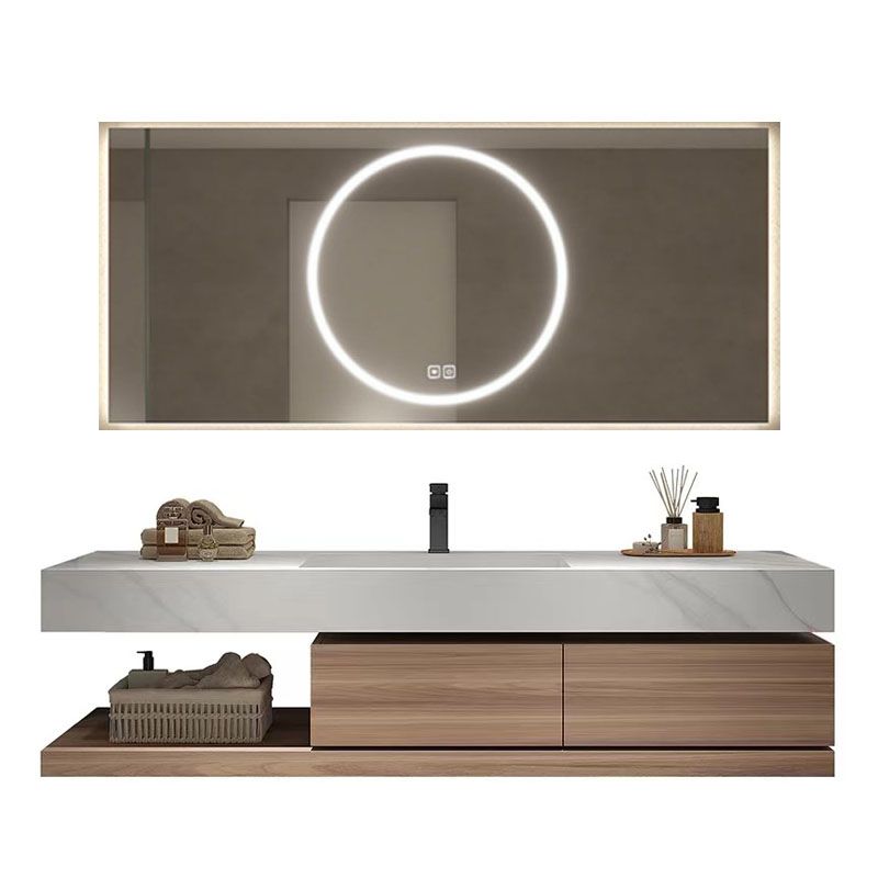 Wall Mount Sink Included Bathroom Sink Vanity with Mirror Faucet Clearhalo 'Bathroom Remodel & Bathroom Fixtures' 'Bathroom Vanities' 'bathroom_vanities' 'Home Improvement' 'home_improvement' 'home_improvement_bathroom_vanities' 1200x1200_eb66080a-d7ae-4415-bb88-3cdbb6f6fae1