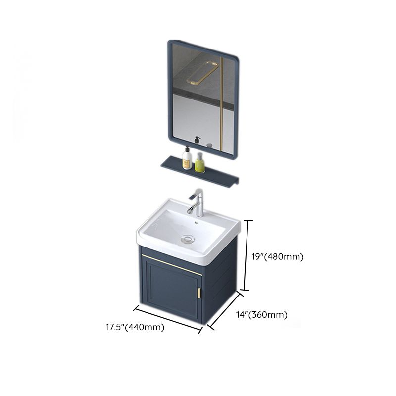 Modern Wall-Mounted Sink Vanity Blue Wall Mount Vanity Cabinet Clearhalo 'Bathroom Remodel & Bathroom Fixtures' 'Bathroom Vanities' 'bathroom_vanities' 'Home Improvement' 'home_improvement' 'home_improvement_bathroom_vanities' 1200x1200_eb737334-4163-470f-9475-c9153cf46d75