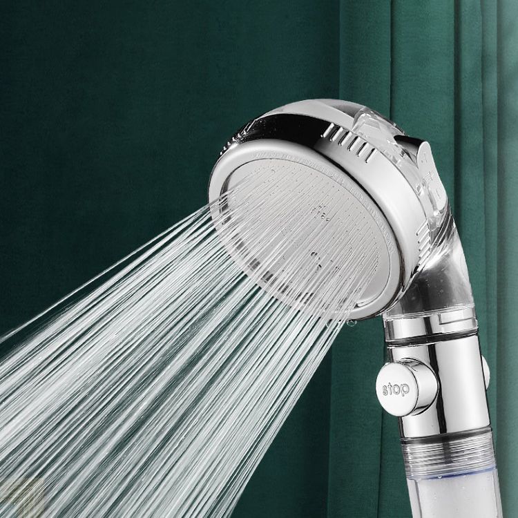 Contemporary Handheld Shower Head Round Filter Ball Spray Head in Silver Clearhalo 'Bathroom Remodel & Bathroom Fixtures' 'Home Improvement' 'home_improvement' 'home_improvement_shower_heads' 'Shower Heads' 'shower_heads' 'Showers & Bathtubs Plumbing' 'Showers & Bathtubs' 1200x1200_eb838b61-327c-486f-be5e-0e6a033281d5