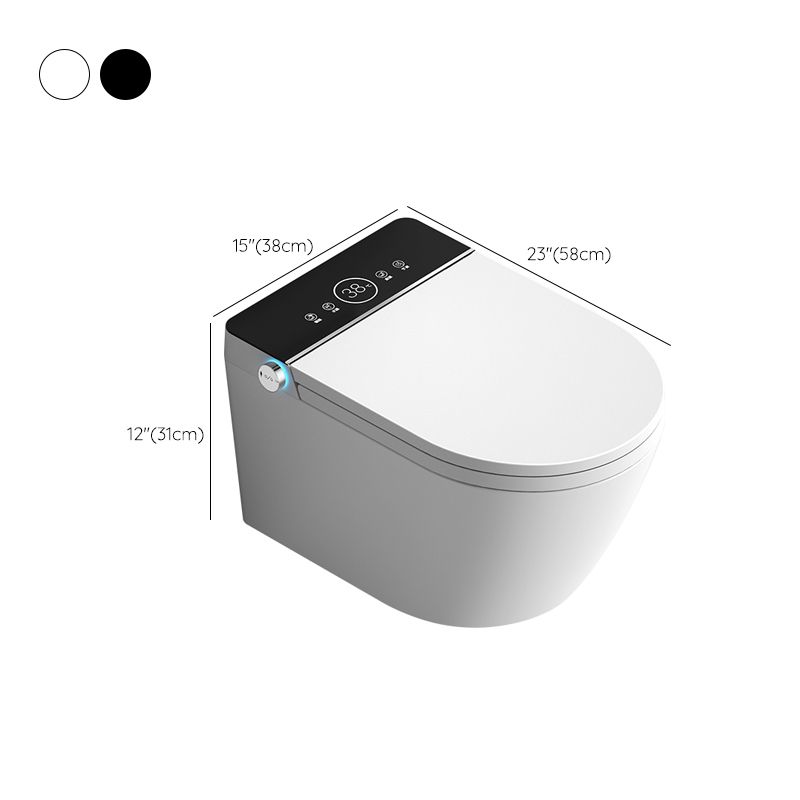 Heated Seat Wall Hung Toilet Set Elongated Wall Mounted Bidet Clearhalo 'Bathroom Remodel & Bathroom Fixtures' 'Bidets' 'Home Improvement' 'home_improvement' 'home_improvement_bidets' 'Toilets & Bidets' 1200x1200_eb865452-059b-4609-8a64-69450c0a93d5