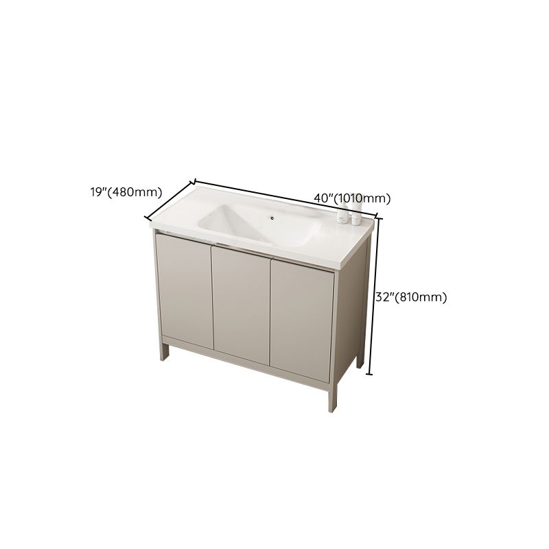 Rectangular Freestanding Bathroom Vanity Modern Gray Single-Sink Vanity Set Clearhalo 'Bathroom Remodel & Bathroom Fixtures' 'Bathroom Vanities' 'bathroom_vanities' 'Home Improvement' 'home_improvement' 'home_improvement_bathroom_vanities' 1200x1200_eb93bda3-d693-41da-8bd1-44f381327f18