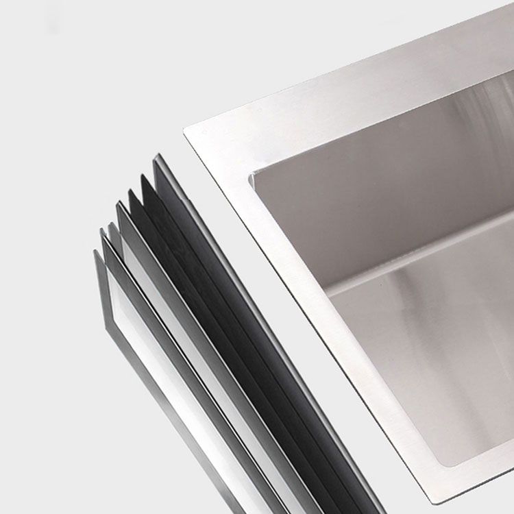 Modern Style Kitchen Sink Mental Kitchen Sink with Center Drain Placement Clearhalo 'Home Improvement' 'home_improvement' 'home_improvement_kitchen_sinks' 'Kitchen Remodel & Kitchen Fixtures' 'Kitchen Sinks & Faucet Components' 'Kitchen Sinks' 'kitchen_sinks' 1200x1200_eb9b7bc7-0018-4bfa-b4a0-77725a7bbf28