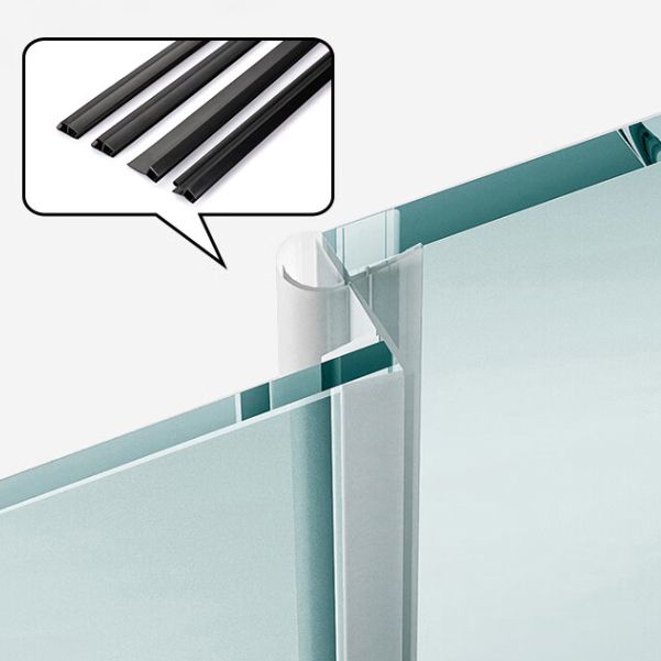 One-shaped Sliding Shower Doors Transparent Tempered Glass Shower Door Clearhalo 'Bathroom Remodel & Bathroom Fixtures' 'Home Improvement' 'home_improvement' 'home_improvement_shower_tub_doors' 'Shower and Tub Doors' 'shower_tub_doors' 'Showers & Bathtubs' 1200x1200_eb9d1662-9584-4c7b-b206-4c2a1cfda7e5