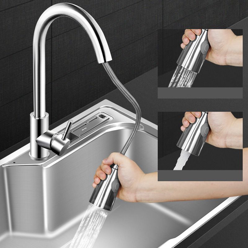 Contemporary Style Kitchen Sink Pure Color Stainless Steel 2 Holes Drop-In Kitchen Sink Clearhalo 'Home Improvement' 'home_improvement' 'home_improvement_kitchen_sinks' 'Kitchen Remodel & Kitchen Fixtures' 'Kitchen Sinks & Faucet Components' 'Kitchen Sinks' 'kitchen_sinks' 1200x1200_ebd42450-3c91-44b8-bb98-b91244119f90