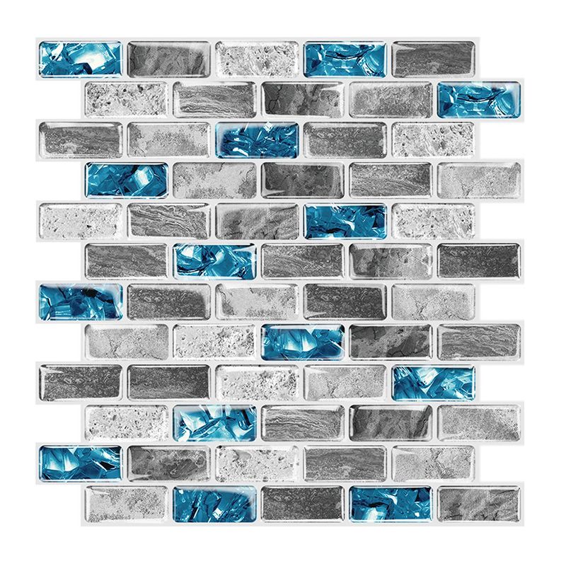Peel and Stick Wall Tile Water Resistant Rectangle PVC Peel & Stick Subway Tile Clearhalo 'Flooring 'Home Improvement' 'home_improvement' 'home_improvement_peel_stick_blacksplash' 'Peel & Stick Backsplash Tile' 'peel_stick_blacksplash' 'Walls & Ceilings' Walls and Ceiling' 1200x1200_ebe56f96-5031-4601-ac7f-500682b5d95e