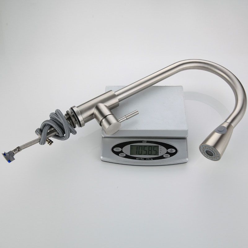 High Arch Kitchen Sink Faucet Lead Free Swivel Spout with Pull Down Sprayer Clearhalo 'Home Improvement' 'home_improvement' 'home_improvement_kitchen_faucets' 'Kitchen Faucets' 'Kitchen Remodel & Kitchen Fixtures' 'Kitchen Sinks & Faucet Components' 'kitchen_faucets' 1200x1200_ebeb16ac-a288-4756-9f3b-9d4b8892ddc6