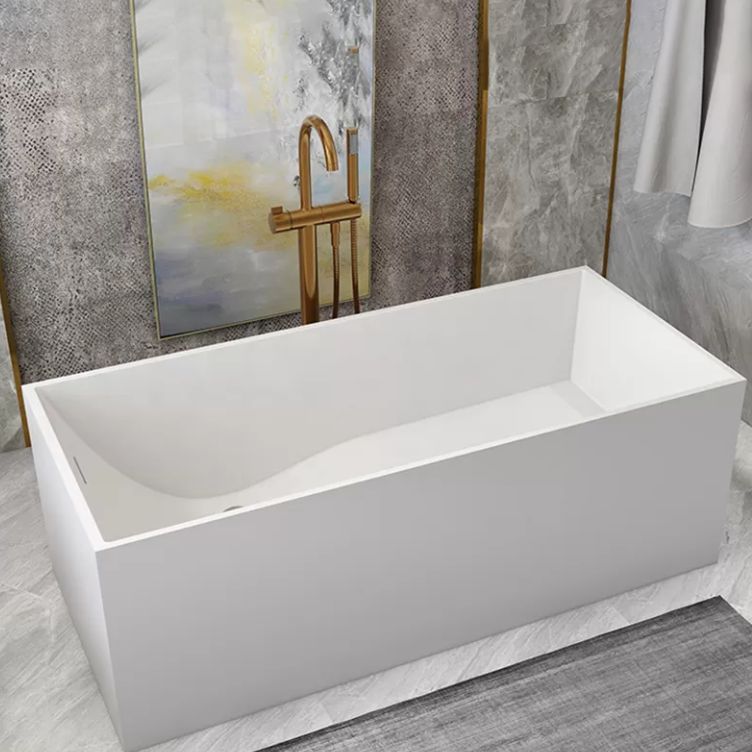Soaking Rectangular Bathtub Antique Finish Back to Wall Bath Tub Clearhalo 'Bathroom Remodel & Bathroom Fixtures' 'Bathtubs' 'Home Improvement' 'home_improvement' 'home_improvement_bathtubs' 'Showers & Bathtubs' 1200x1200_ebf57f19-ec3c-4dc4-92b7-9dca0e9deb9a