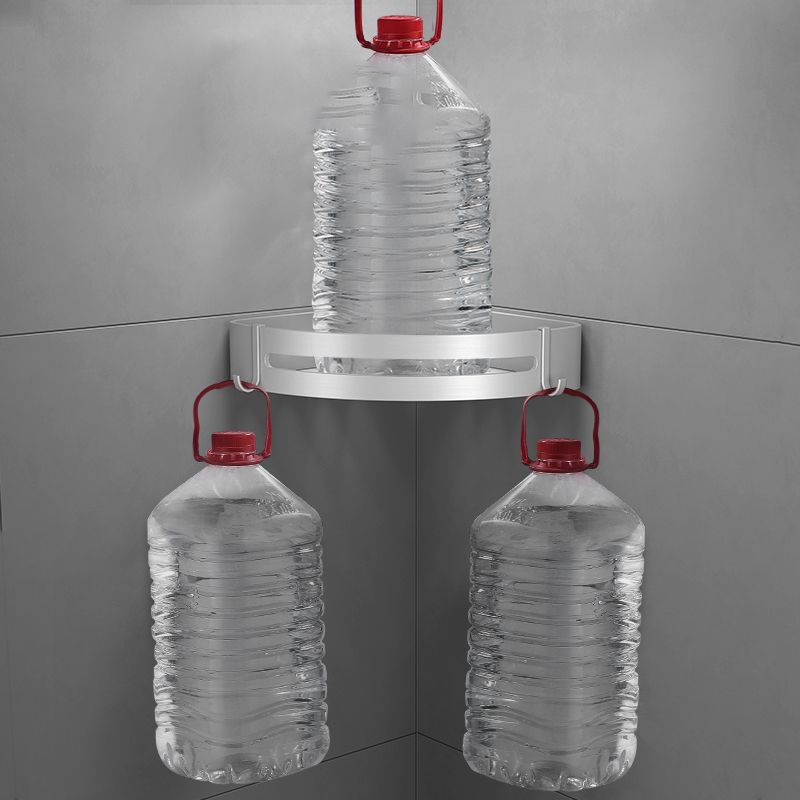 Silver Bathroom Accessory Set Modern Anti-rust 1/2/3 - Piece Bath Shelf Clearhalo 'Bathroom Hardware Sets' 'Bathroom Hardware' 'Bathroom Remodel & Bathroom Fixtures' 'bathroom_hardware_sets' 'Home Improvement' 'home_improvement' 'home_improvement_bathroom_hardware_sets' 1200x1200_ec054eae-9ee6-44a2-a400-8d618710270f