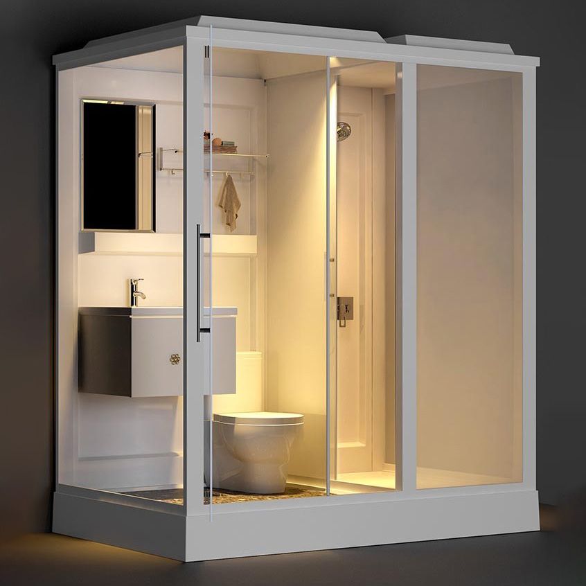 Modern Rectangle Shower Stall Clear Tempered Shower Stall for Bathroom Clearhalo 'Bathroom Remodel & Bathroom Fixtures' 'Home Improvement' 'home_improvement' 'home_improvement_shower_stalls_enclosures' 'Shower Stalls & Enclosures' 'shower_stalls_enclosures' 'Showers & Bathtubs' 1200x1200_ec0bbc89-5b6e-4d8e-a965-30dbc2bb4df1