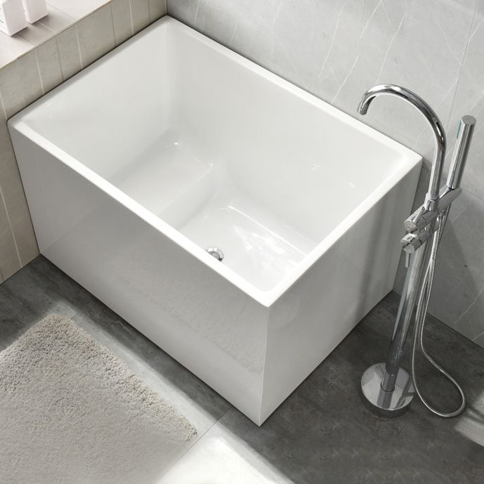 Back to Wall Soaking Bathtub Rectangular Modern Bath Tub (Board not Included) Clearhalo 'Bathroom Remodel & Bathroom Fixtures' 'Bathtubs' 'Home Improvement' 'home_improvement' 'home_improvement_bathtubs' 'Showers & Bathtubs' 1200x1200_ec152848-0cdf-4fea-a881-639fa8f9e8bb