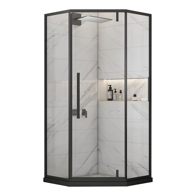Shower Enclosure Semi-Frameless Single Sliding Neo-Angle Shower Stall Clearhalo 'Bathroom Remodel & Bathroom Fixtures' 'Home Improvement' 'home_improvement' 'home_improvement_shower_stalls_enclosures' 'Shower Stalls & Enclosures' 'shower_stalls_enclosures' 'Showers & Bathtubs' 1200x1200_ec1597cf-fdec-4680-b374-52132dbe8dcd