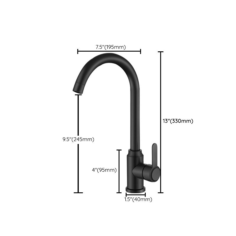 Contemporary 1-Handle Bar Faucet Pull down Sprayer Standard Kitchen Faucet Clearhalo 'Home Improvement' 'home_improvement' 'home_improvement_kitchen_faucets' 'Kitchen Faucets' 'Kitchen Remodel & Kitchen Fixtures' 'Kitchen Sinks & Faucet Components' 'kitchen_faucets' 1200x1200_ec1e2af6-29bf-4096-9014-62d73c7a4693