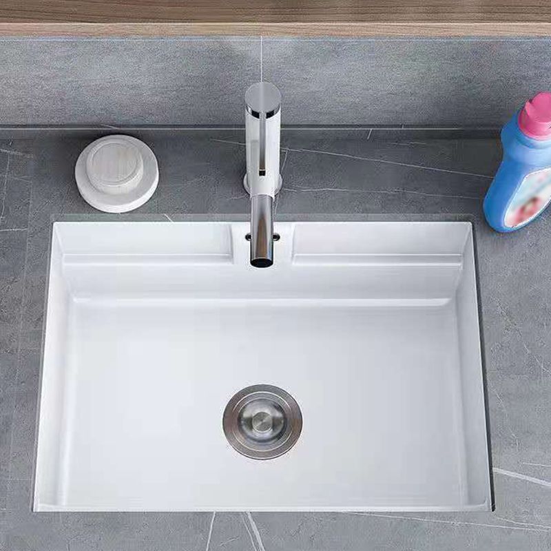 Modern Undermount Vanity Sink Rectangular Porcelain with Overflow and Faucet Vessel Clearhalo 'Bathroom Remodel & Bathroom Fixtures' 'Bathroom Sinks & Faucet Components' 'Bathroom Sinks' 'bathroom_sink' 'Home Improvement' 'home_improvement' 'home_improvement_bathroom_sink' 1200x1200_ec4677a6-e31b-44b9-9613-d4261973646d