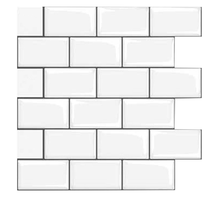 White Subway Tile Water Resistant Peel & Stick Tile for Kitchen Backsplash Clearhalo 'Flooring 'Home Improvement' 'home_improvement' 'home_improvement_peel_stick_blacksplash' 'Peel & Stick Backsplash Tile' 'peel_stick_blacksplash' 'Walls & Ceilings' Walls and Ceiling' 1200x1200_ec64bdee-c714-4b1f-899d-779f7440c5b2