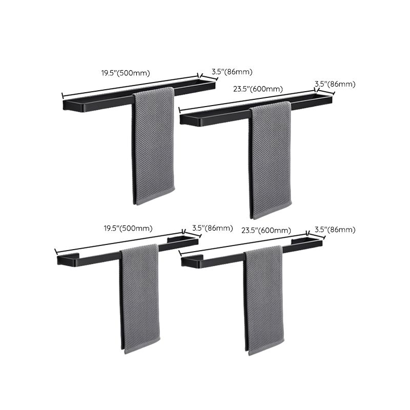 Matte Black 5-Piece Modern Bathroom Accessory as Individual or as a Set with Towel Bar Clearhalo 'Bathroom Hardware Sets' 'Bathroom Hardware' 'Bathroom Remodel & Bathroom Fixtures' 'bathroom_hardware_sets' 'Home Improvement' 'home_improvement' 'home_improvement_bathroom_hardware_sets' 1200x1200_ec6f1274-3f8a-4553-9bde-6605958e9530