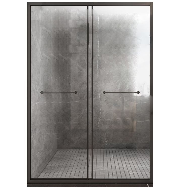 Double Sliding Shower Door Full Frame Tempered Glass Shower Door Clearhalo 'Bathroom Remodel & Bathroom Fixtures' 'Home Improvement' 'home_improvement' 'home_improvement_shower_tub_doors' 'Shower and Tub Doors' 'shower_tub_doors' 'Showers & Bathtubs' 1200x1200_ec7170a8-6770-4ba9-adf1-6a08b93f4461