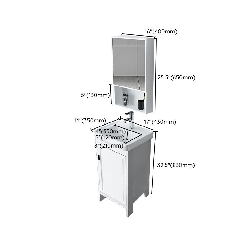 Metal Glam Bathroom Vanity Set Freestanding Single-Sink Bathroom Vanity Clearhalo 'Bathroom Remodel & Bathroom Fixtures' 'Bathroom Vanities' 'bathroom_vanities' 'Home Improvement' 'home_improvement' 'home_improvement_bathroom_vanities' 1200x1200_ec9bd40f-3a61-45d1-b5ee-810ab257832d