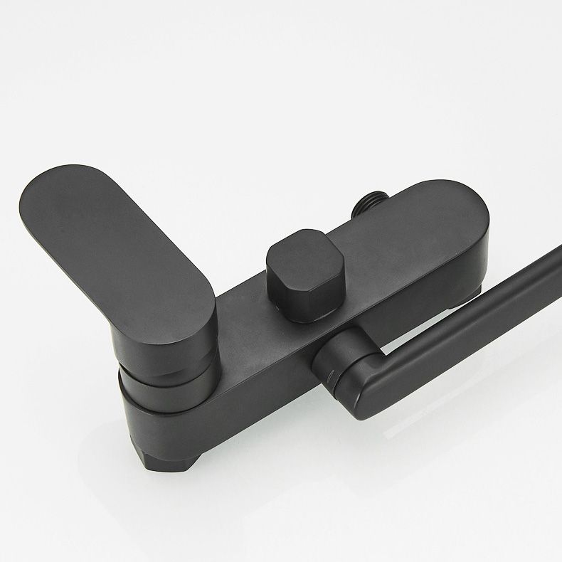 Metal Bath Faucet Trim Contemporary Lever Handle Tub Faucet Trim Clearhalo 'Bathroom Remodel & Bathroom Fixtures' 'Bathtub Faucets' 'bathtub_faucets' 'Home Improvement' 'home_improvement' 'home_improvement_bathtub_faucets' 1200x1200_eca064ce-0dd5-4a24-80ae-11a4f7988b64