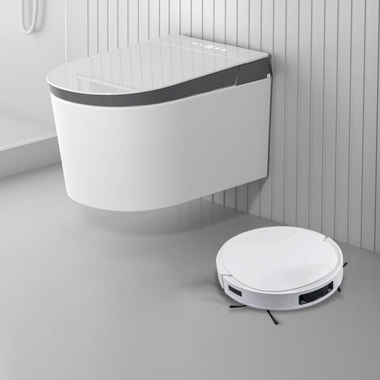 Elongated Ceramic Wall Mounted Bidet with Heated Seat and Dryer Clearhalo 'Bathroom Remodel & Bathroom Fixtures' 'Bidets' 'Home Improvement' 'home_improvement' 'home_improvement_bidets' 'Toilets & Bidets' 1200x1200_eca49e86-ef89-4131-894c-74a9a786bb6d