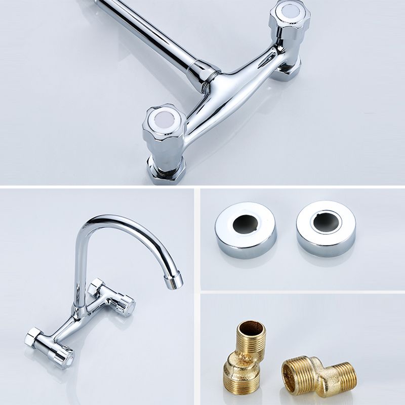 Modern Bar Faucet Brass Knob Handle Swivel Spout Wall Mounted Pot Filler Faucet Clearhalo 'Home Improvement' 'home_improvement' 'home_improvement_kitchen_faucets' 'Kitchen Faucets' 'Kitchen Remodel & Kitchen Fixtures' 'Kitchen Sinks & Faucet Components' 'kitchen_faucets' 1200x1200_eca73258-17b2-4ea9-aa73-fc01c4fd45d3